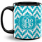 Pixelated Chevron 11 Oz Coffee Mug - Black (Personalized)