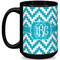 Pixelated Chevron 15 Oz Coffee Mug - Black (Personalized)