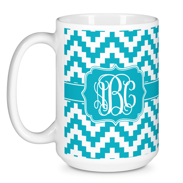 Pixelated Chevron Coffee Mug - 15 oz - White