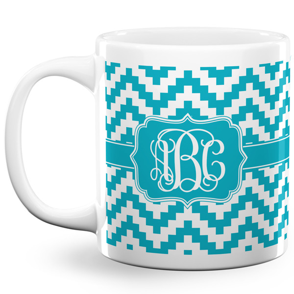 Pixelated Chevron Coffee Mug - 20 oz - White