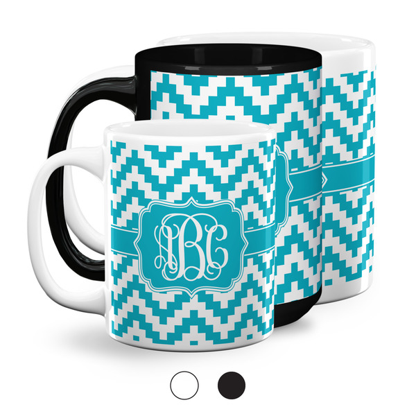 Pixelated Chevron Coffee Mugs Main