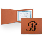 Pixelated Chevron Leatherette Certificate Holder - Front (Personalized)