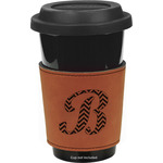 Pixelated Chevron Leatherette Cup Sleeve - Double Sided (Personalized)