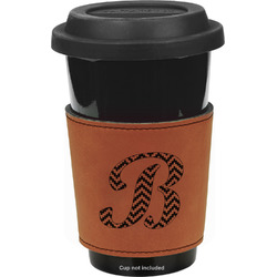 Pixelated Chevron Leatherette Cup Sleeve - Single Sided (Personalized)