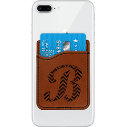 Pixelated Chevron Leatherette Phone Wallet (Personalized)