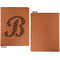 Pixelated Chevron Cognac Leatherette Portfolios with Notepad - Large - Single Sided - Apvl