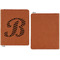 Pixelated Chevron Cognac Leatherette Zipper Portfolios with Notepad - Single Sided - Apvl