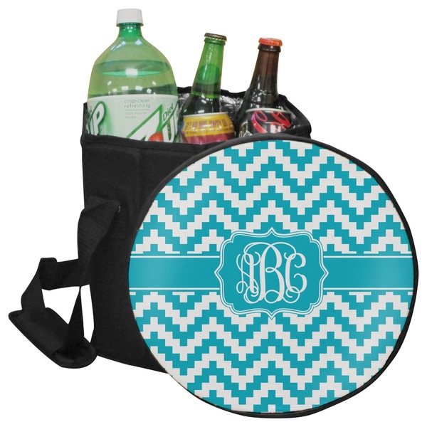 Custom Pixelated Chevron Collapsible Cooler & Seat (Personalized)