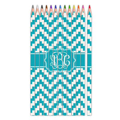 Pixelated Chevron Colored Pencils (Personalized)