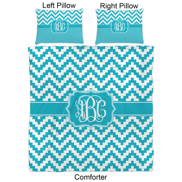 Pixelated Chevron Comforter Set - Queen - Approval