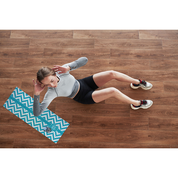 Pixelated Chevron Cooling Towel- Lifestyle