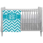 Pixelated Chevron Crib Comforter / Quilt (Personalized)