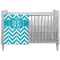 Pixelated Chevron Crib Comforter / Quilt (Personalized)