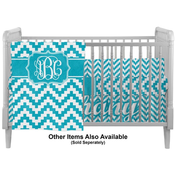 Pixelated Chevron Crib - Profile Sold Seperately