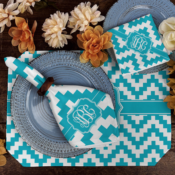 Pixelated Chevron Dining Set