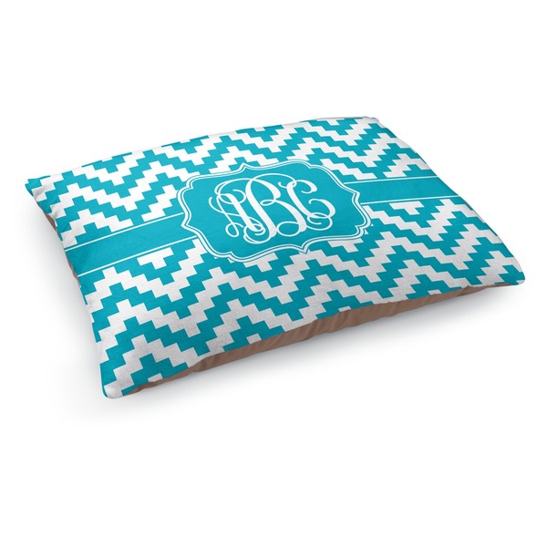 Custom Pixelated Chevron Dog Bed - Medium w/ Monogram