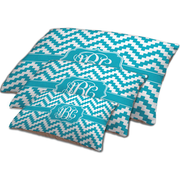 Pixelated Chevron Dog Beds - MAIN (sm, med, lrg)
