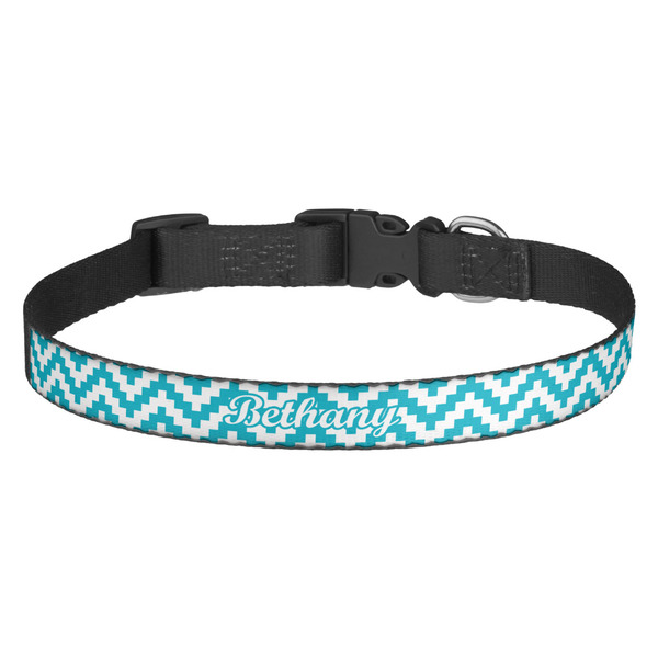 Custom Pixelated Chevron Dog Collar (Personalized)