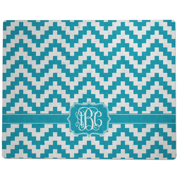 Pixelated Chevron Dog Food Mat - Large without Bowls