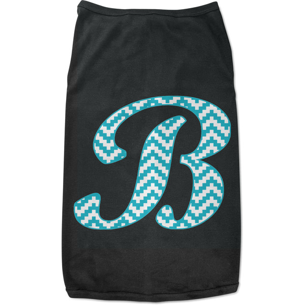 Custom Pixelated Chevron Black Pet Shirt (Personalized)