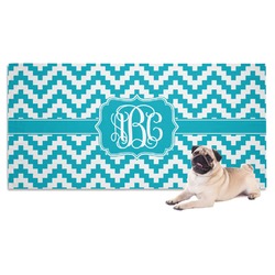 Pixelated Chevron Dog Towel (Personalized)