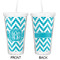 Pixelated Chevron Double Wall Tumbler with Straw - Approval