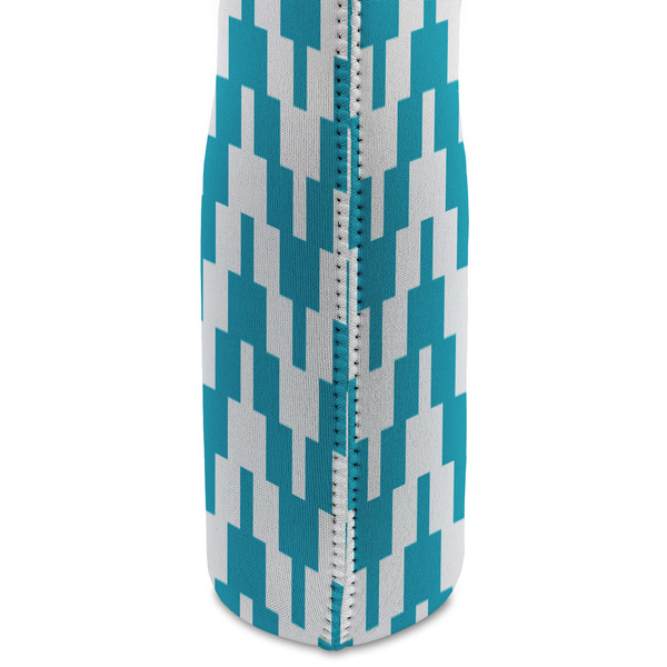 Pixelated Chevron Double Wine Tote - DETAIL 2 (new)