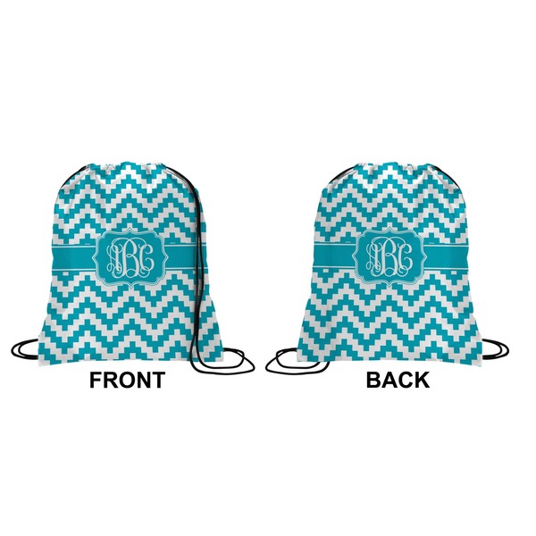 Pixelated Chevron Drawstring Backpack
