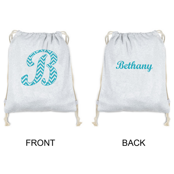 Pixelated Chevron Drawstring Backpacks - Sweatshirt Fleece - Double Sided - APPROVAL