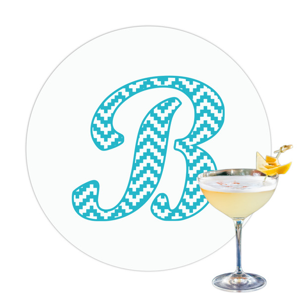 Custom Pixelated Chevron Printed Drink Topper (Personalized)