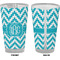 Pixelated Chevron Pint Glass - Full Color - Front & Back Views