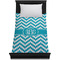 Pixelated Chevron Duvet Cover - Twin - On Bed - No Prop