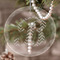 Pixelated Chevron Engraved Glass Ornaments - Round-Main Parent