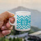 Pixelated Chevron Espresso Cup - 3oz LIFESTYLE (new hand)