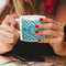 Pixelated Chevron Espresso Cup - 6oz (Double Shot) LIFESTYLE (Woman hands cropped)