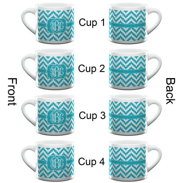 Pixelated Chevron Espresso Cup - 6oz (Double Shot Set of 4) APPROVAL