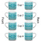 Pixelated Chevron Espresso Cup - 6oz (Double Shot Set of 4) APPROVAL