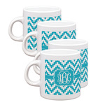 Pixelated Chevron Single Shot Espresso Cups - Set of 4 (Personalized)