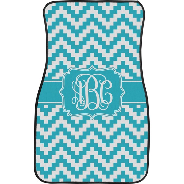 Pixelated Chevron Custom Car Floor Mats (Front Seat)