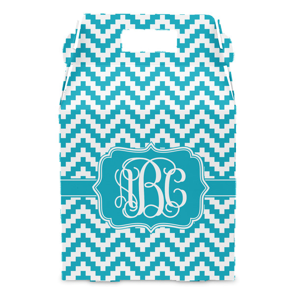 Pixelated Chevron Gable Favor Box - Front
