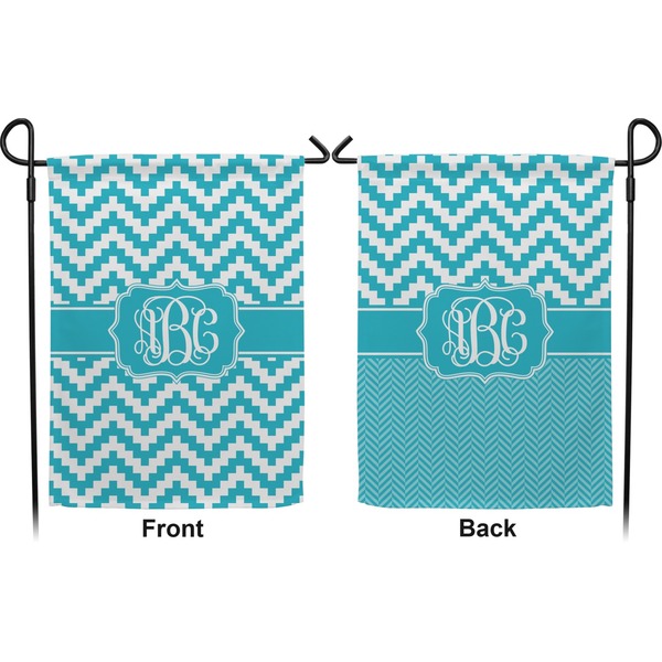 Pixelated Chevron Garden Flag - Double Sided Front and Back