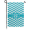 Pixelated Chevron Small Garden Flag - Single Sided w/ Monograms