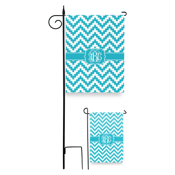 Pixelated Chevron Garden Flag - PARENT/MAIN