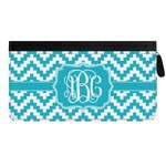 Pixelated Chevron Genuine Leather Ladies Zippered Wallet (Personalized)