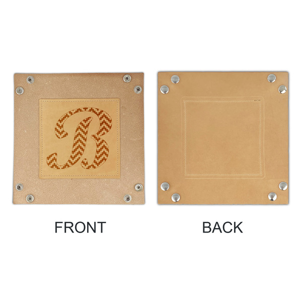 Pixelated Chevron Genuine Leather Valet Trays - APPROVAL