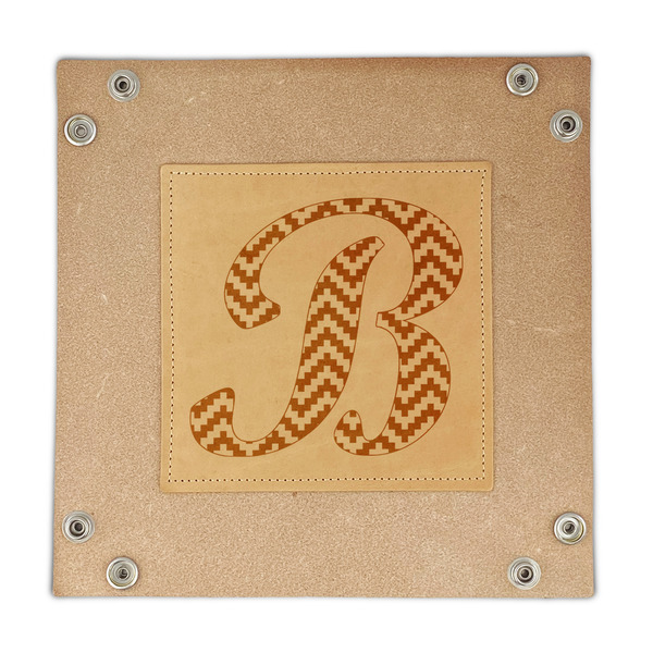 Pixelated Chevron Genuine Leather Valet Trays - FRONT (flat)