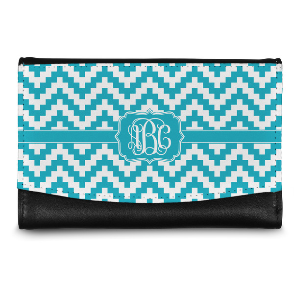 Custom Pixelated Chevron Genuine Leather Women's Wallet - Small (Personalized)