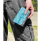Pixelated Chevron Genuine Leather Womens Wallet - In Context