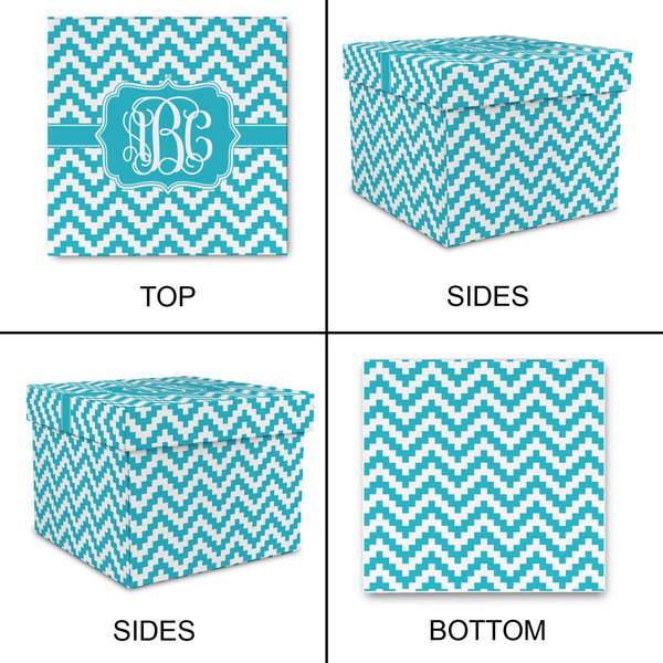 Pixelated Chevron Gift Boxes with Lid - Canvas Wrapped - Medium - Approval