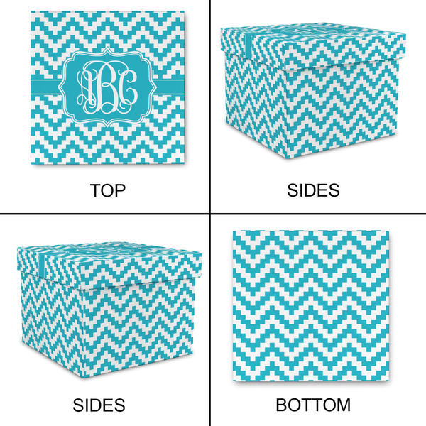 Pixelated Chevron Gift Boxes with Lid - Canvas Wrapped - Small - Approval